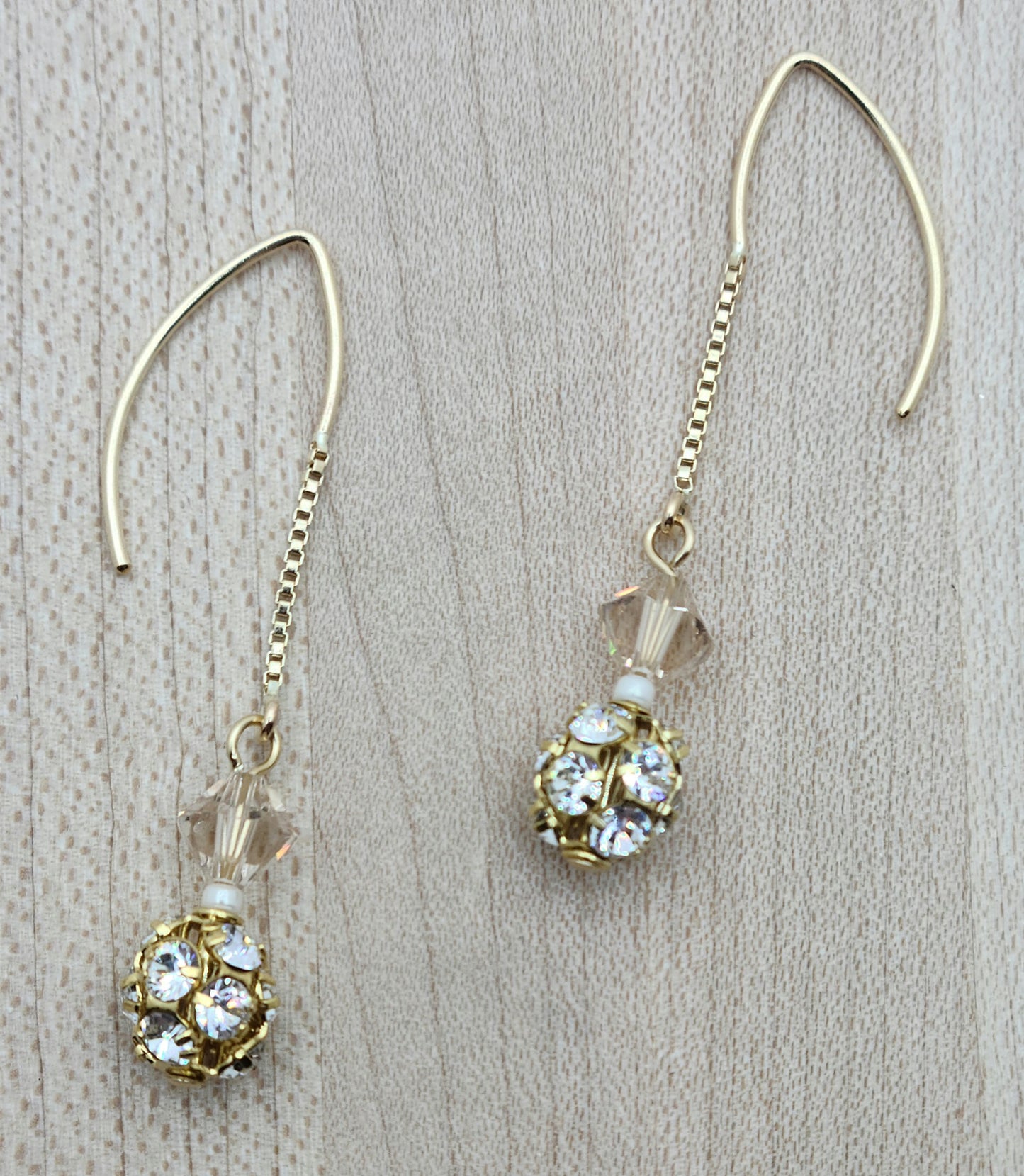 gold pave earrings