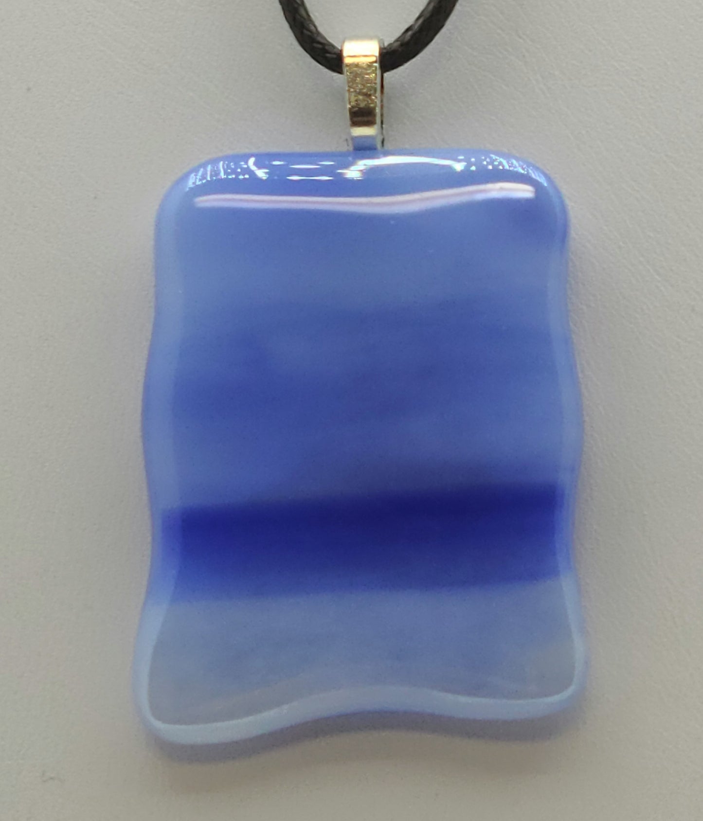 Sky over Sea Iridescent Fused Glass Pendant