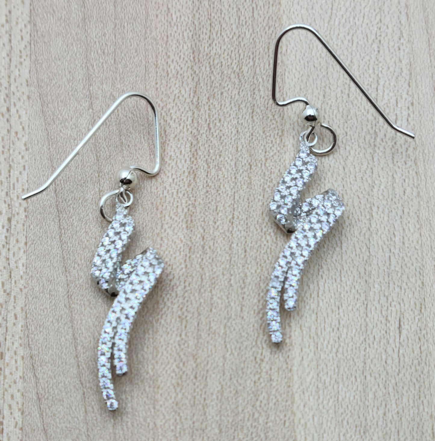 Cubic Zirconia Spiral Earrings