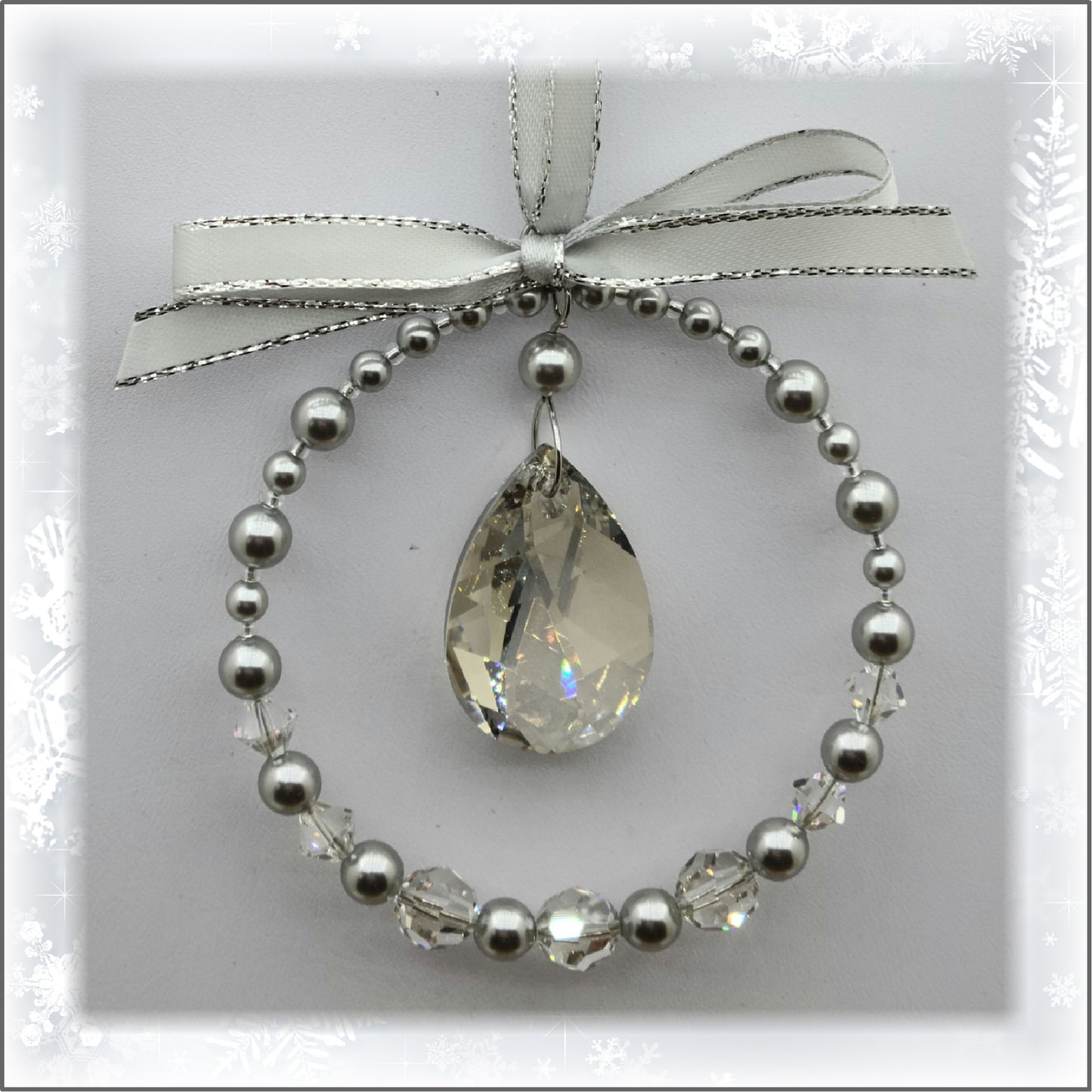 Ornament - Sparkling Silver Crystal