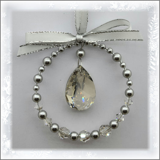 Ornament - Sparkling Silver Crystal