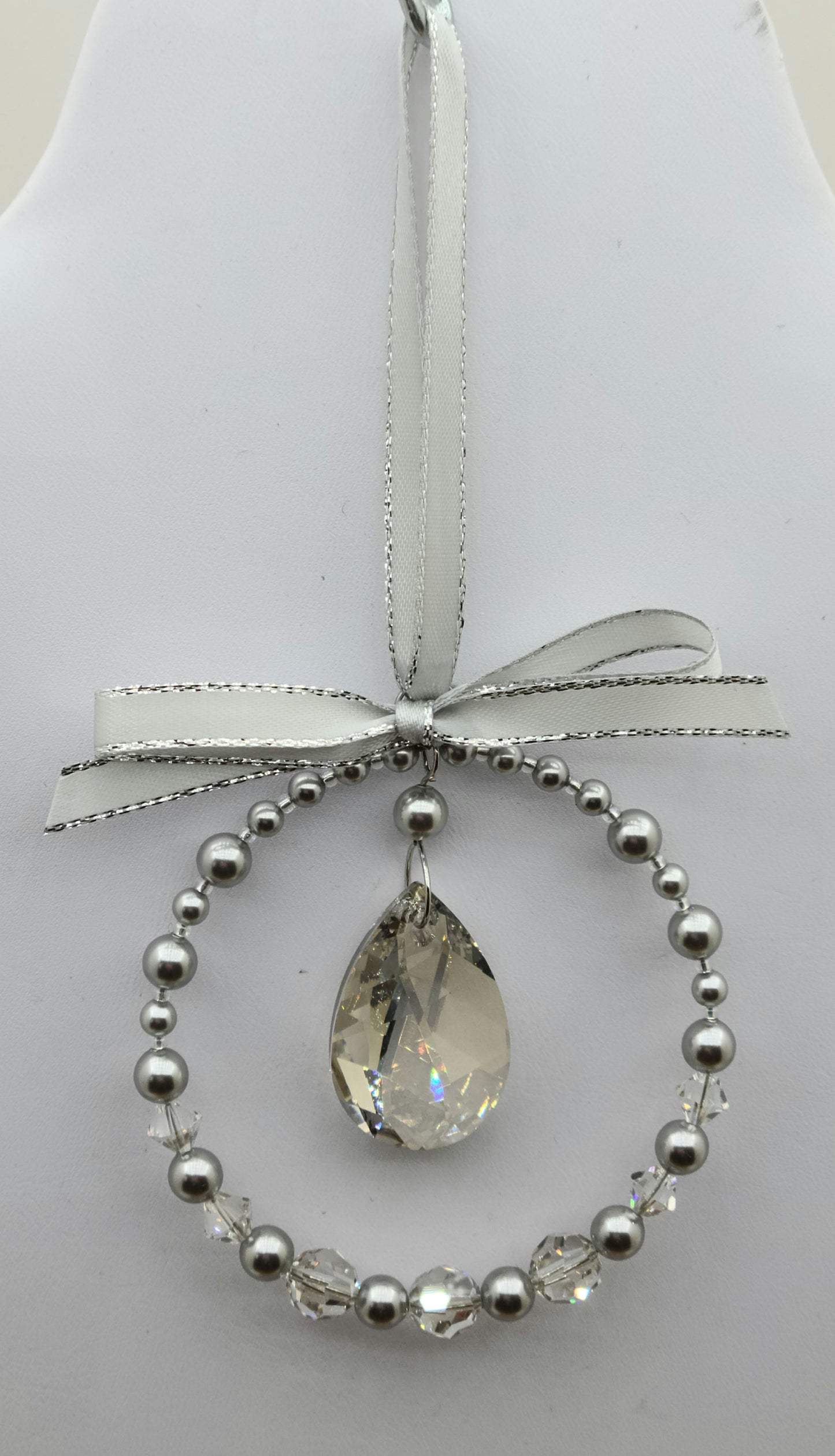 Ornament - Sparkling Silver Crystal