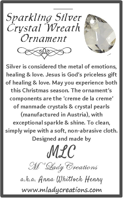 Ornament - Sparkling Silver Crystal Symbolism card