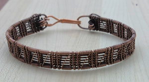 Woven Wire Brick 7 Wire Copper Bracelet