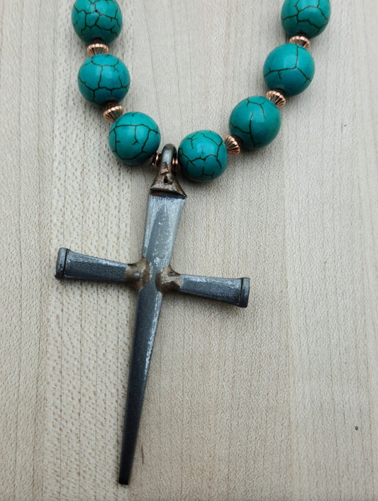 Horseshoe Nail cross
