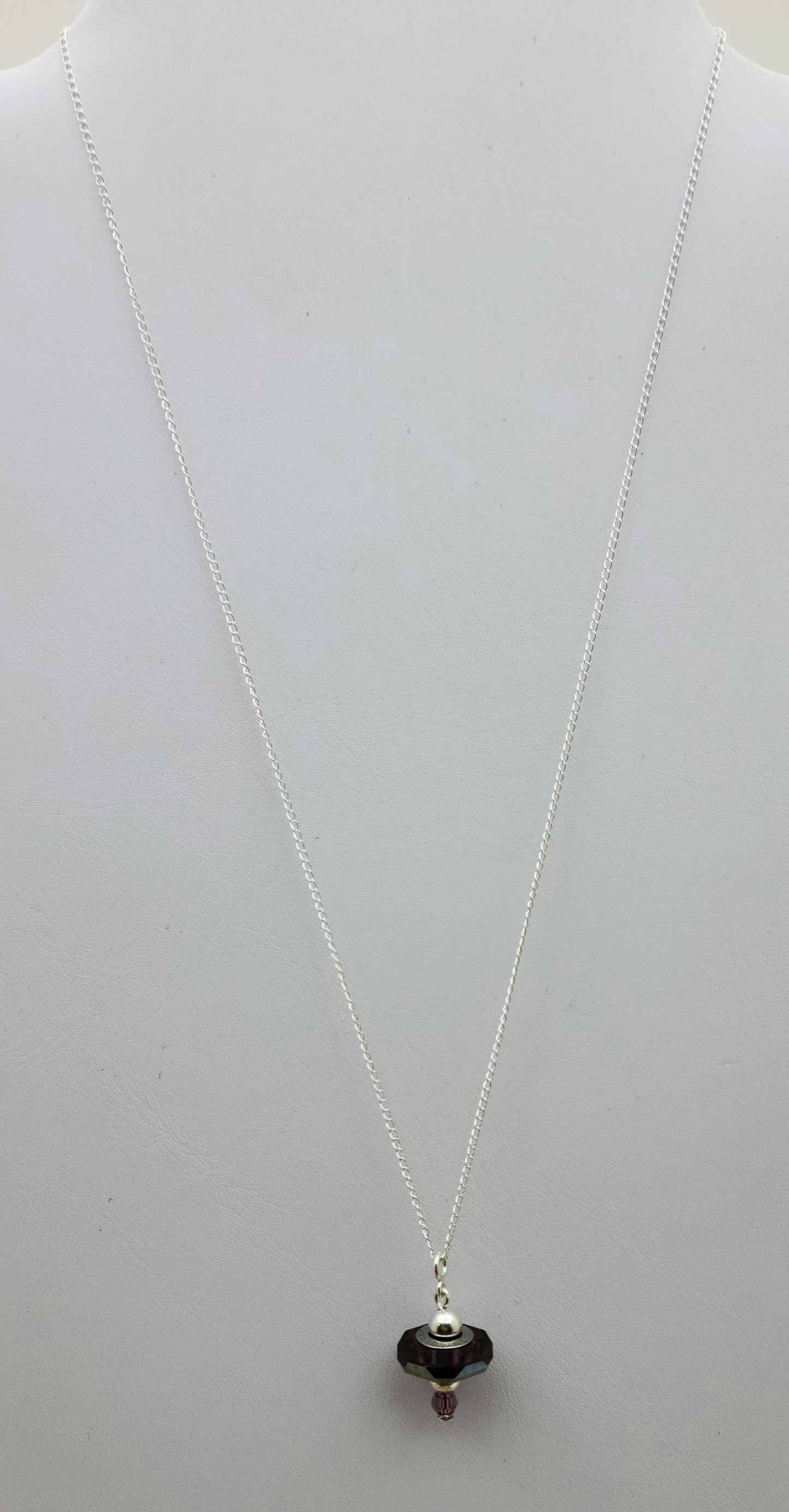 Lilac Crystal Pendant Necklace