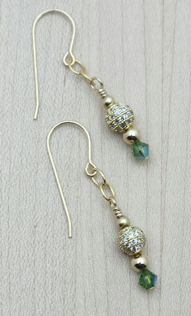 Flourite Pendant Necklace & Erinite Crystal Earrings