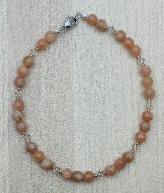 Moonstone & crystal Anklet