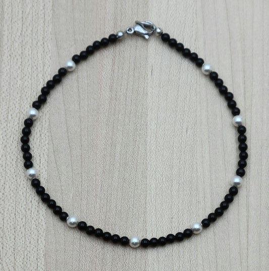 Black & White Anklet