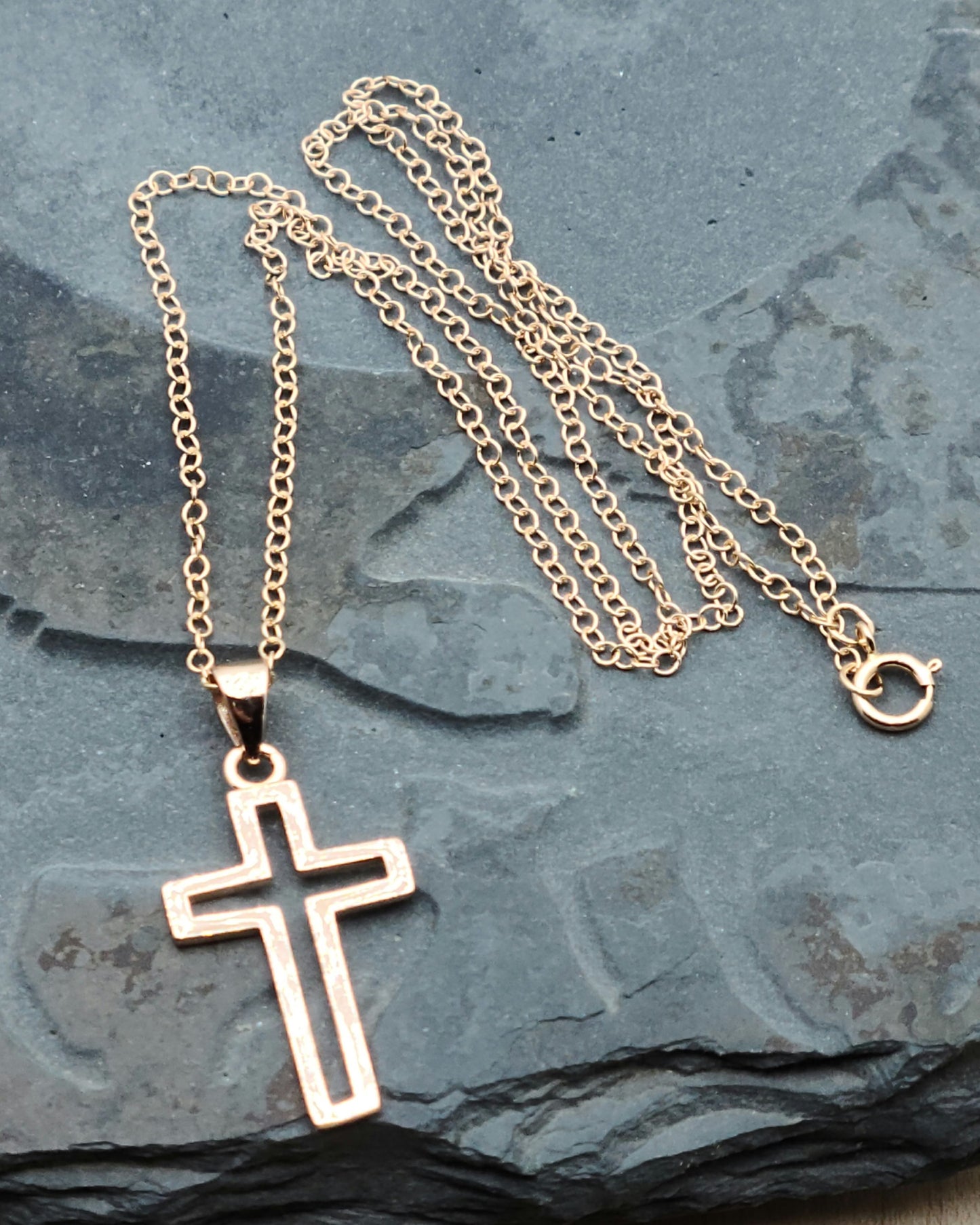 Rose Gold Cross Necklace