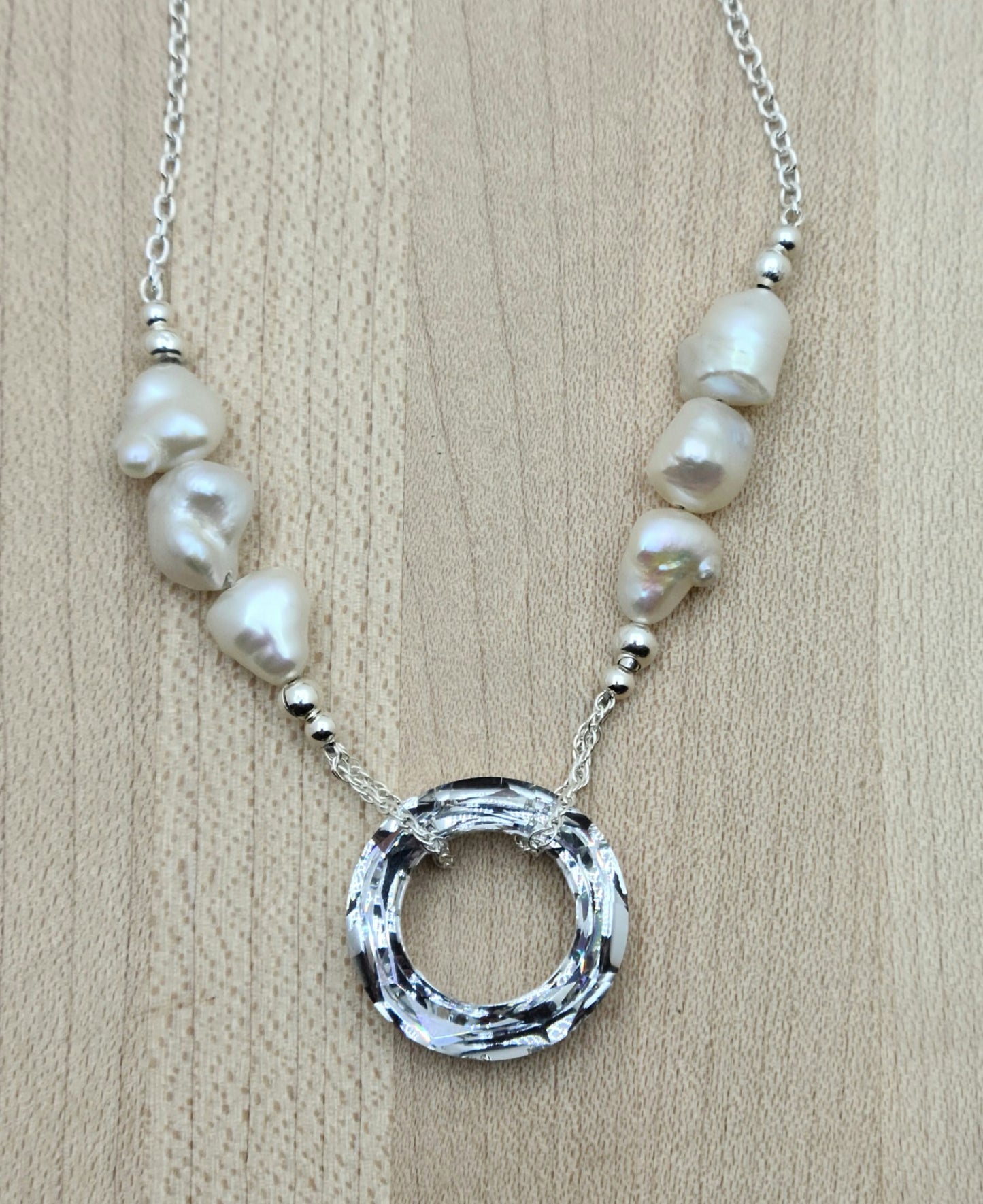 Garner attention with these beautiful crystal* rings! I've added a few freshwater keshi pearls for even more interest.