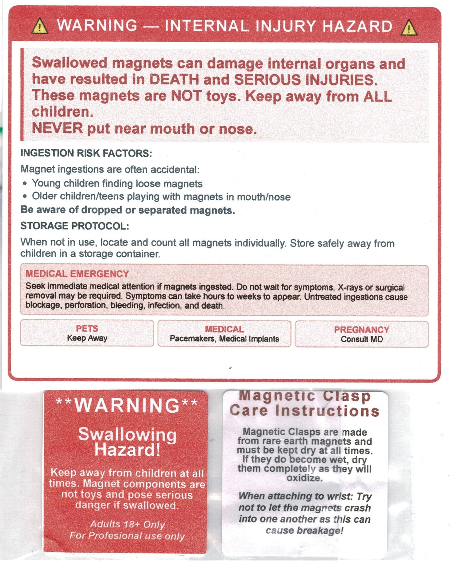 Satin & Black Double Row Magnetic Bracelet