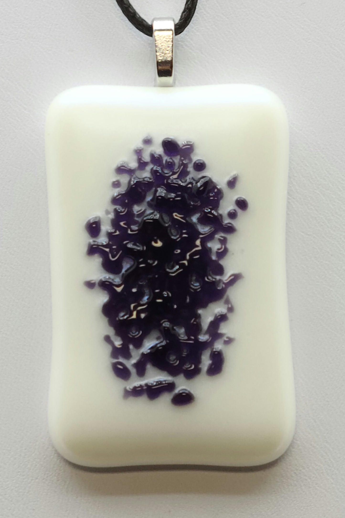 Purple Druzy Look-a-like Fused Glass Pendant