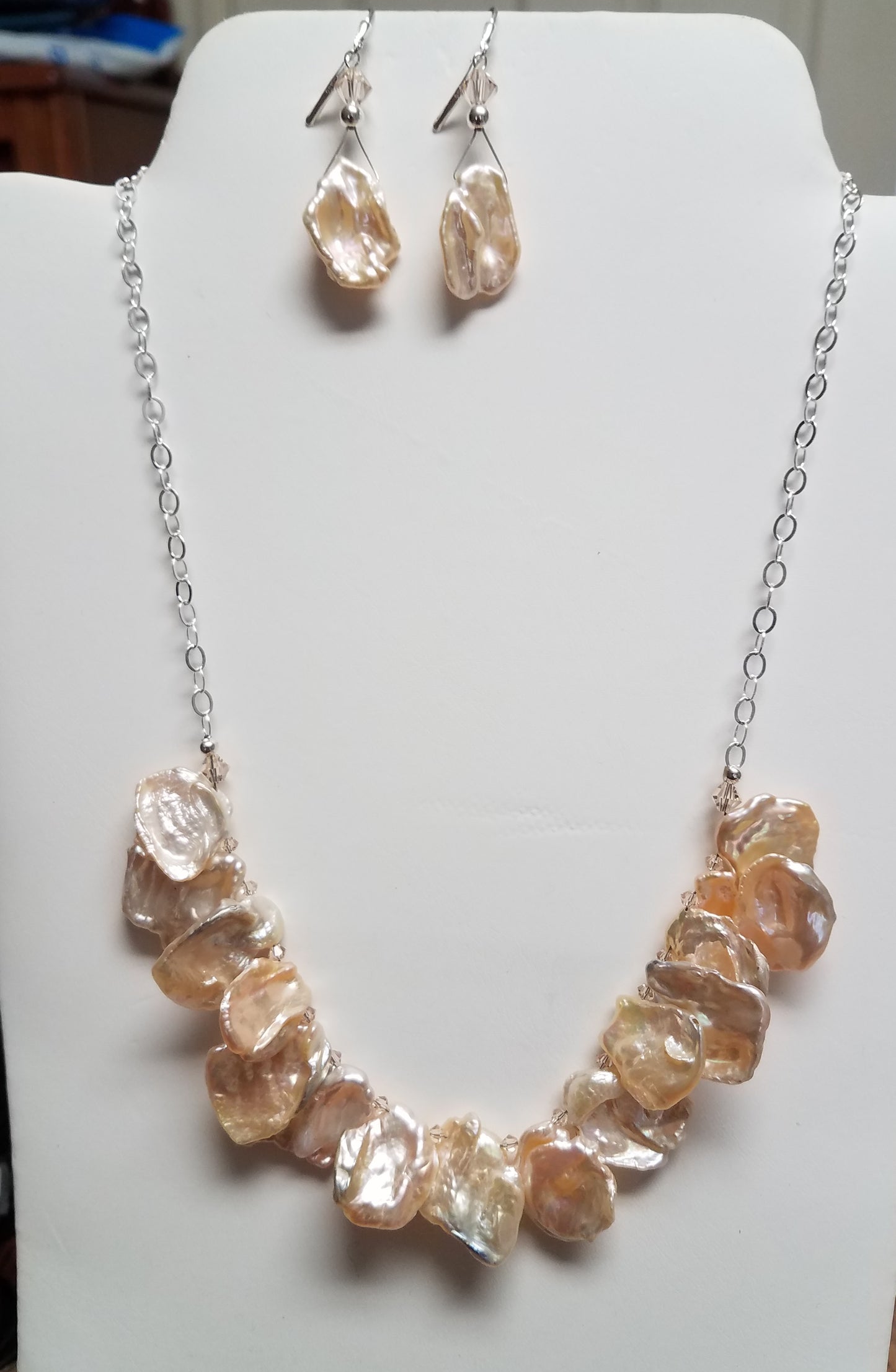 Silk-Keshi-Cornflake-Pearls-Necklace-Earrings-Crystals