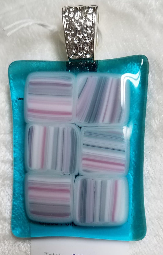 Patchwork-Fused-Glass-Pendant-Turquoise-Mauve-White