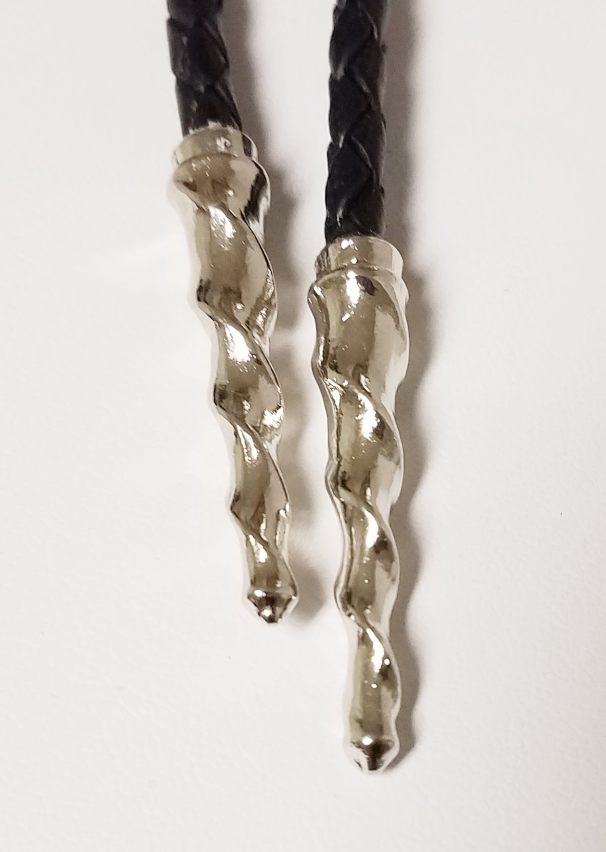 silver - rhodium - swirl bolo tips