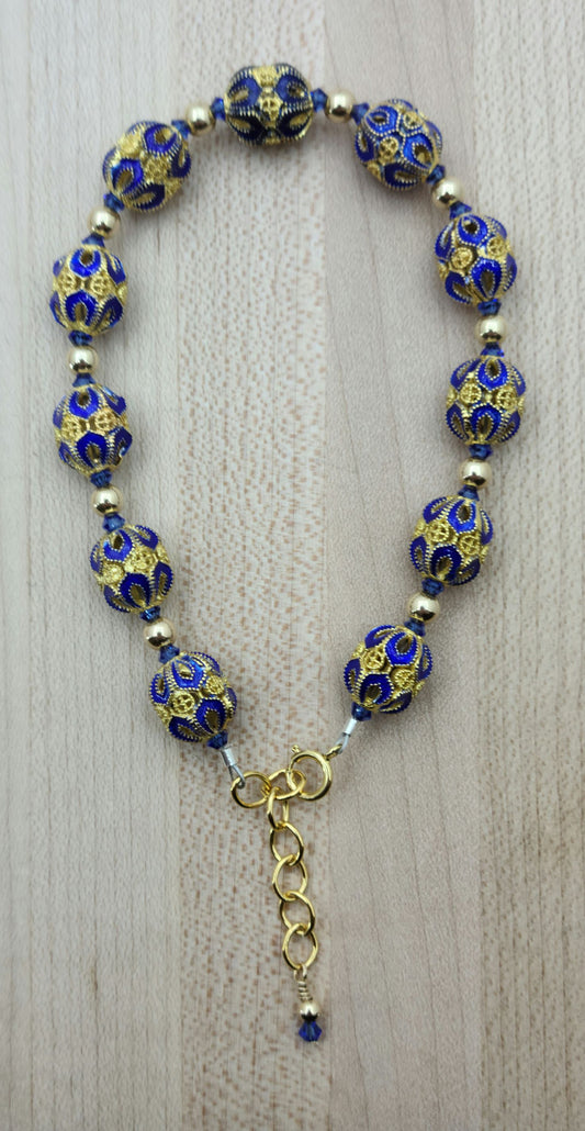Filigree Blue Cloisonné Bracelet
