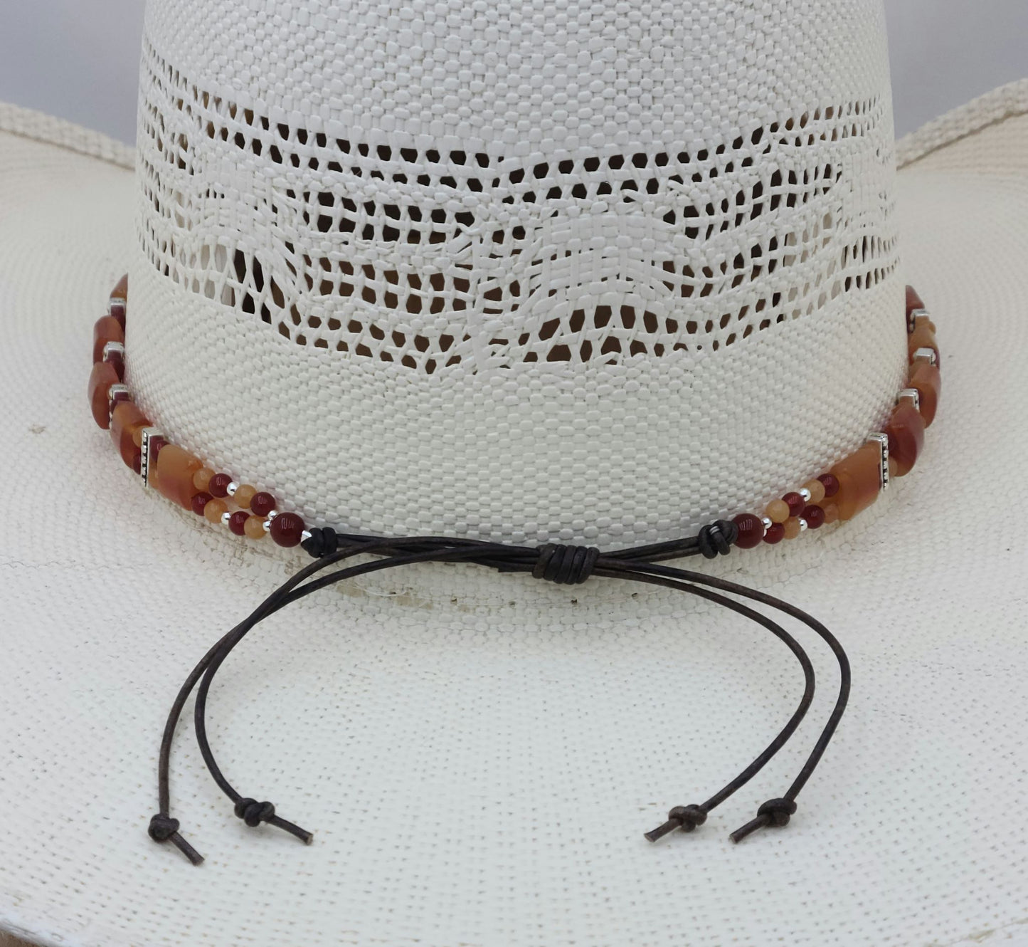 adjustable leather slider knot