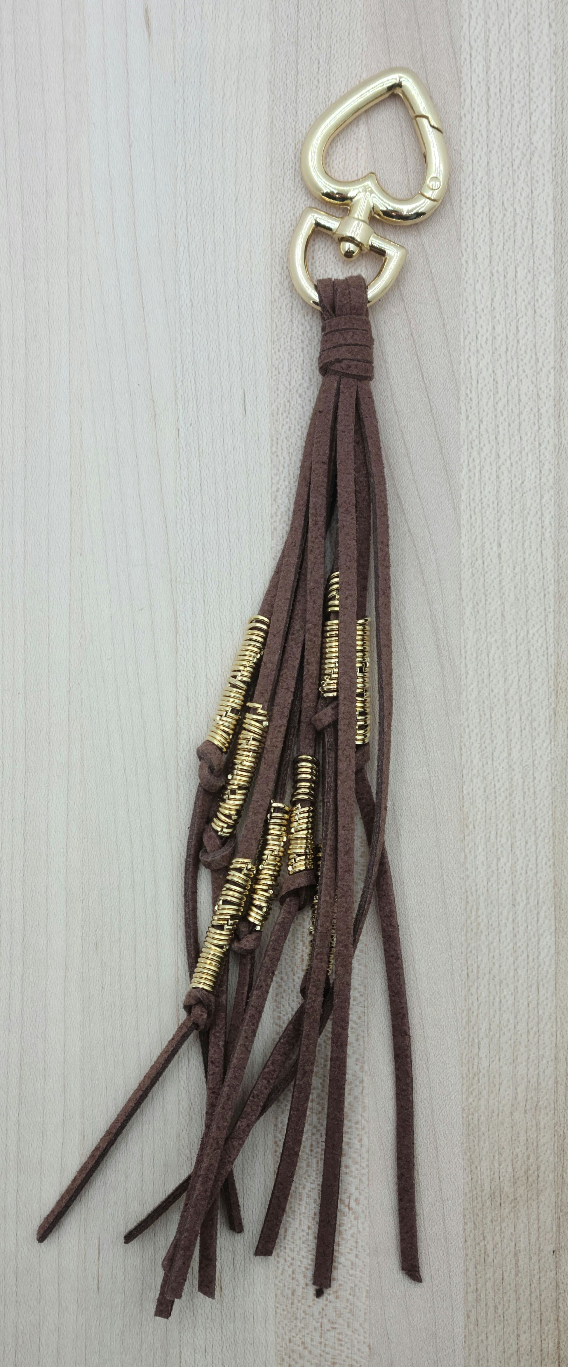 Leather & Gold Bag Tassel