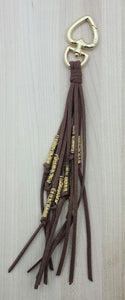 Leather & Gold Bag Tassel