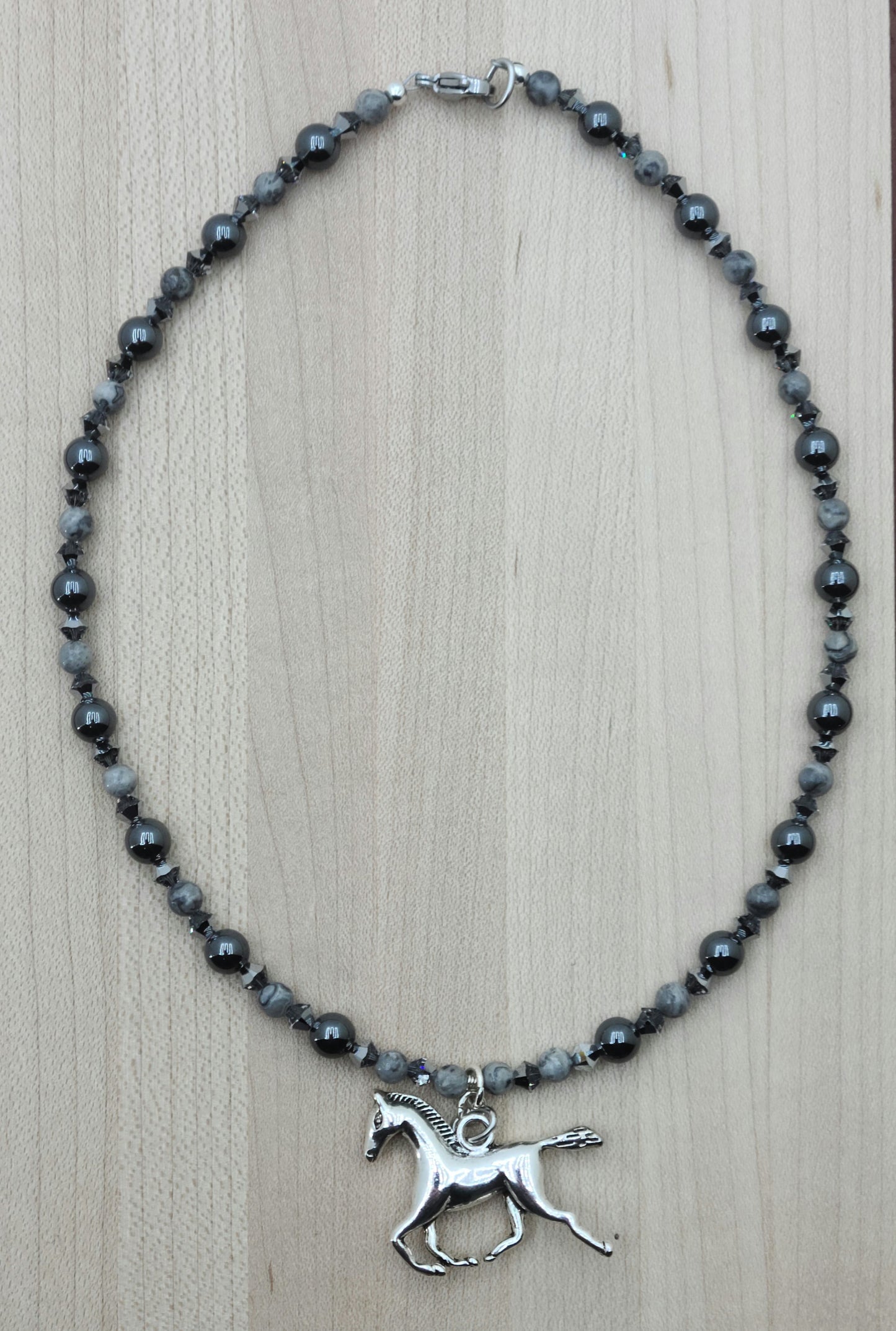 Horse & Hematite Boot Bling Bracelet