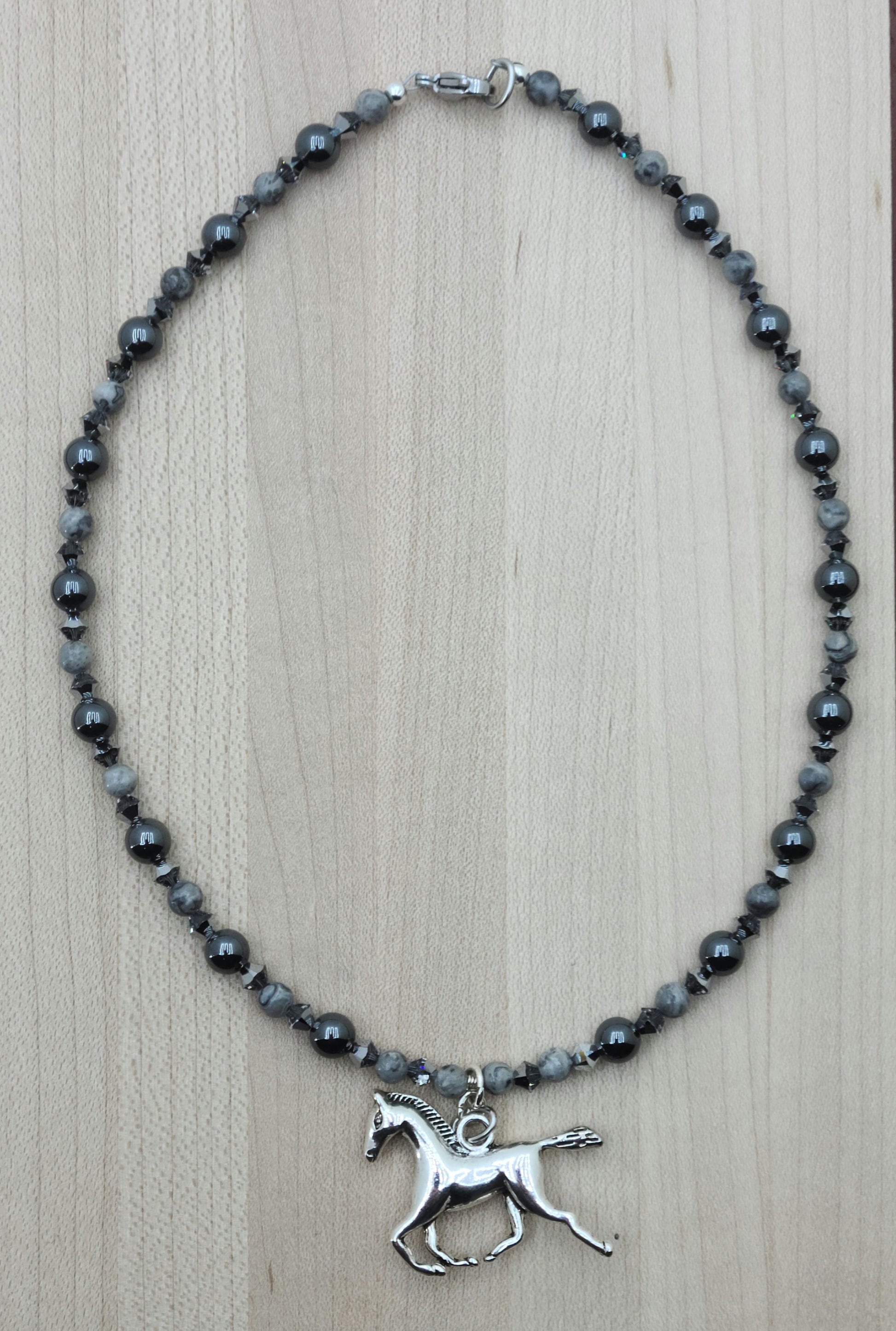 Horse & Hematite Boot Bling Bracelet