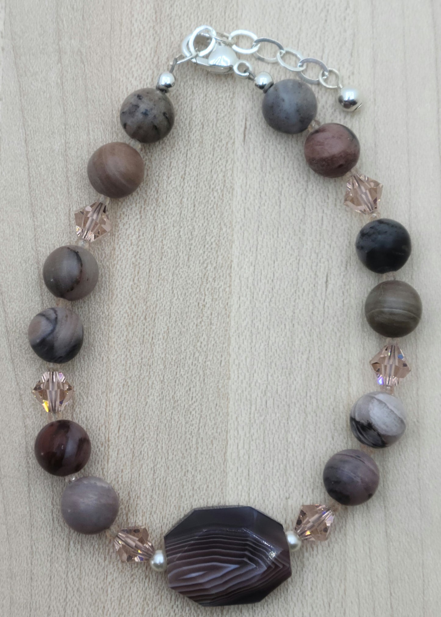 Botswana & Petrified Wood Bracelet