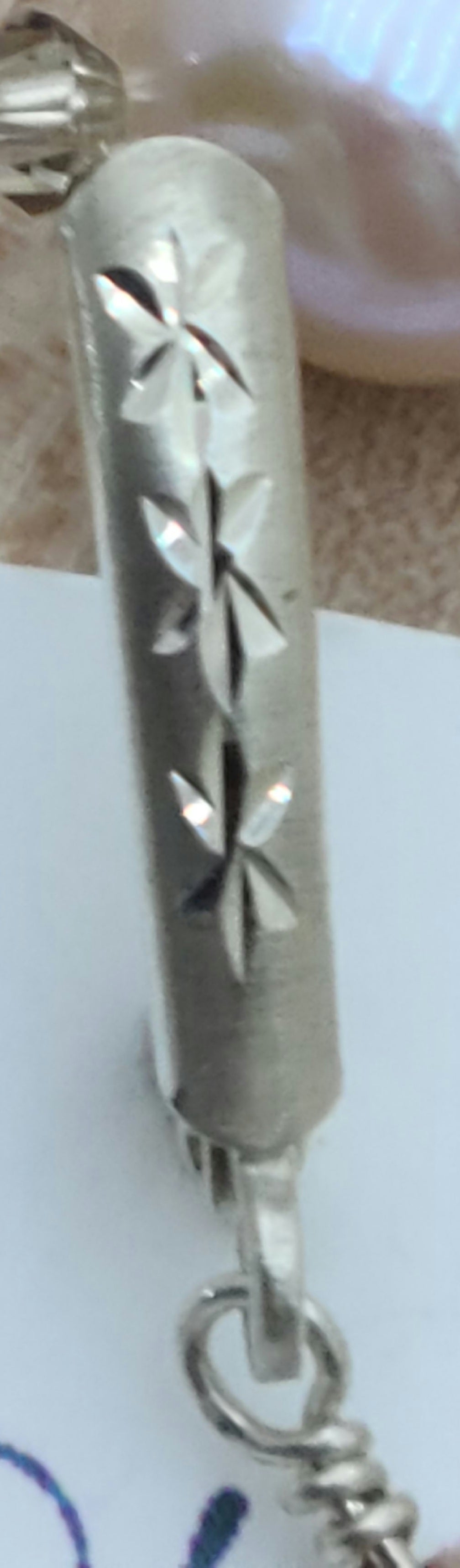 sterling silver diamond cut lever back earrings