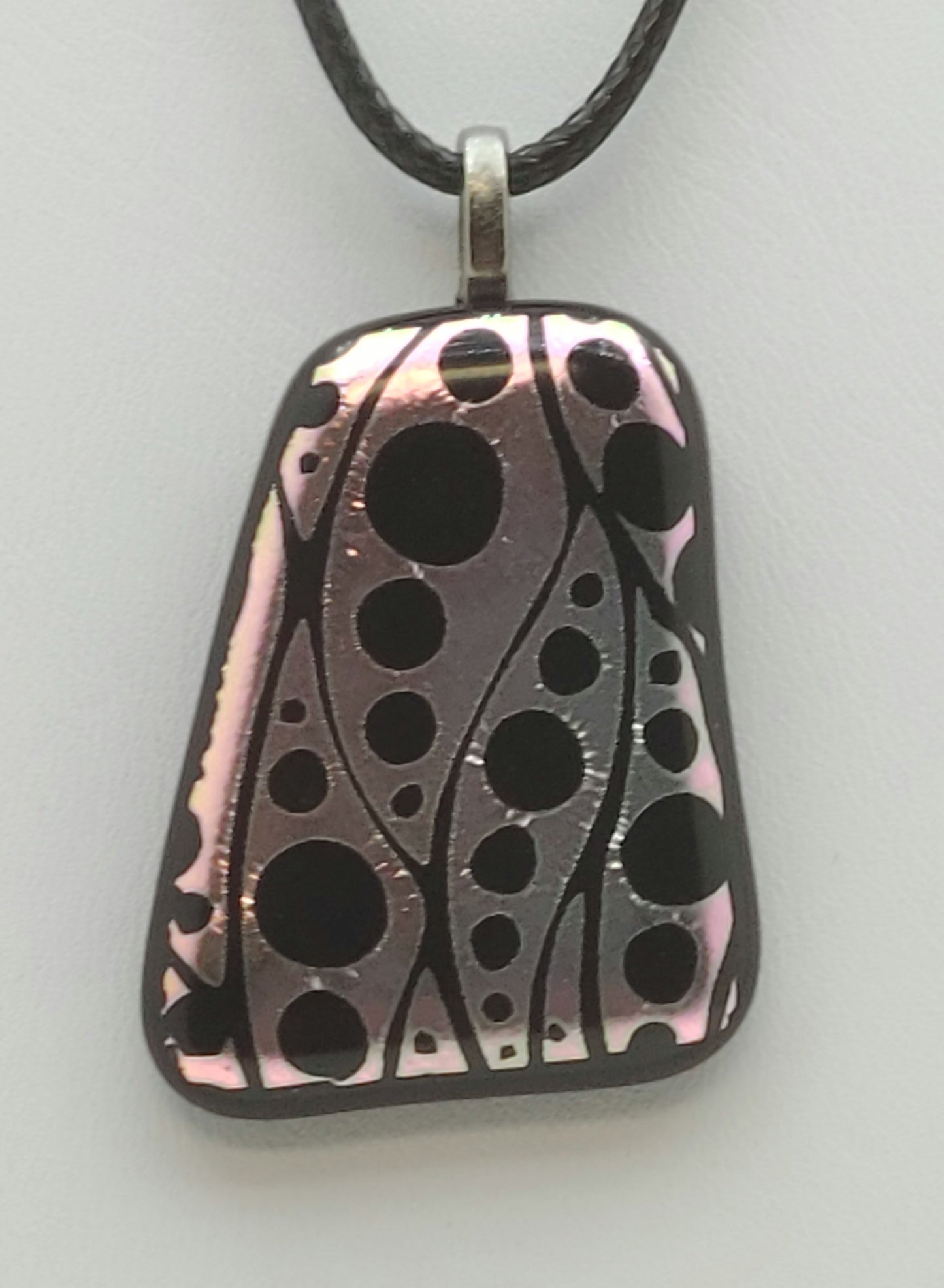 Dichroic Mauve Kelp Fused Glass Pendant