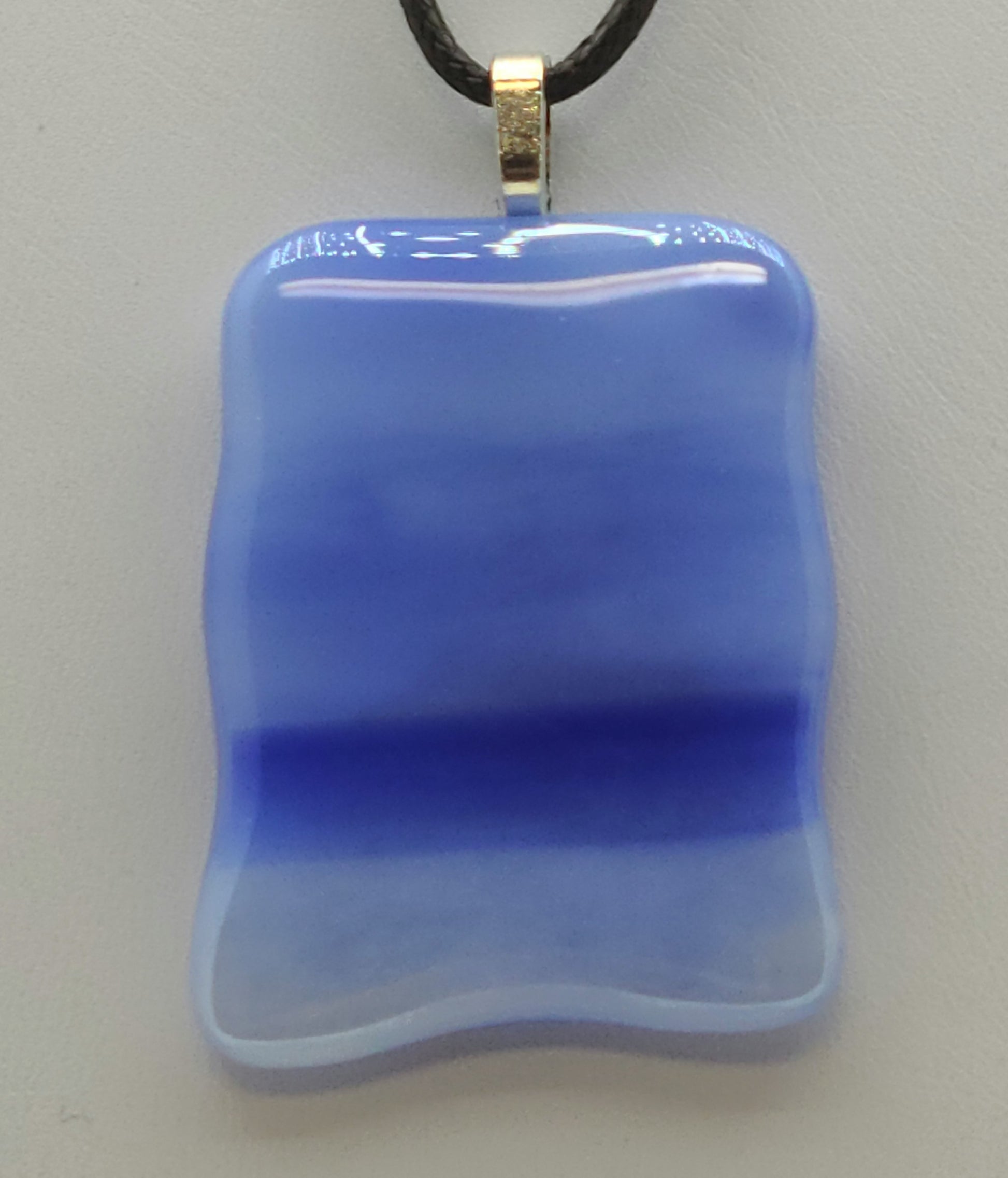 Sky over Sea Iridescent Fused Glass Pendant