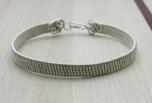 Woven Wire Silver Solid Weave Bracelet