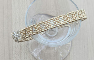 Woven Wire Silver & Gold Bracelet