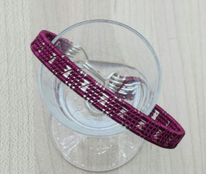 Woven Wire Magenta  Bracelet