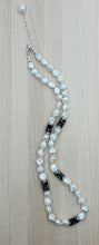 Keshi Pearls & Black Rock Crystals Necklace 