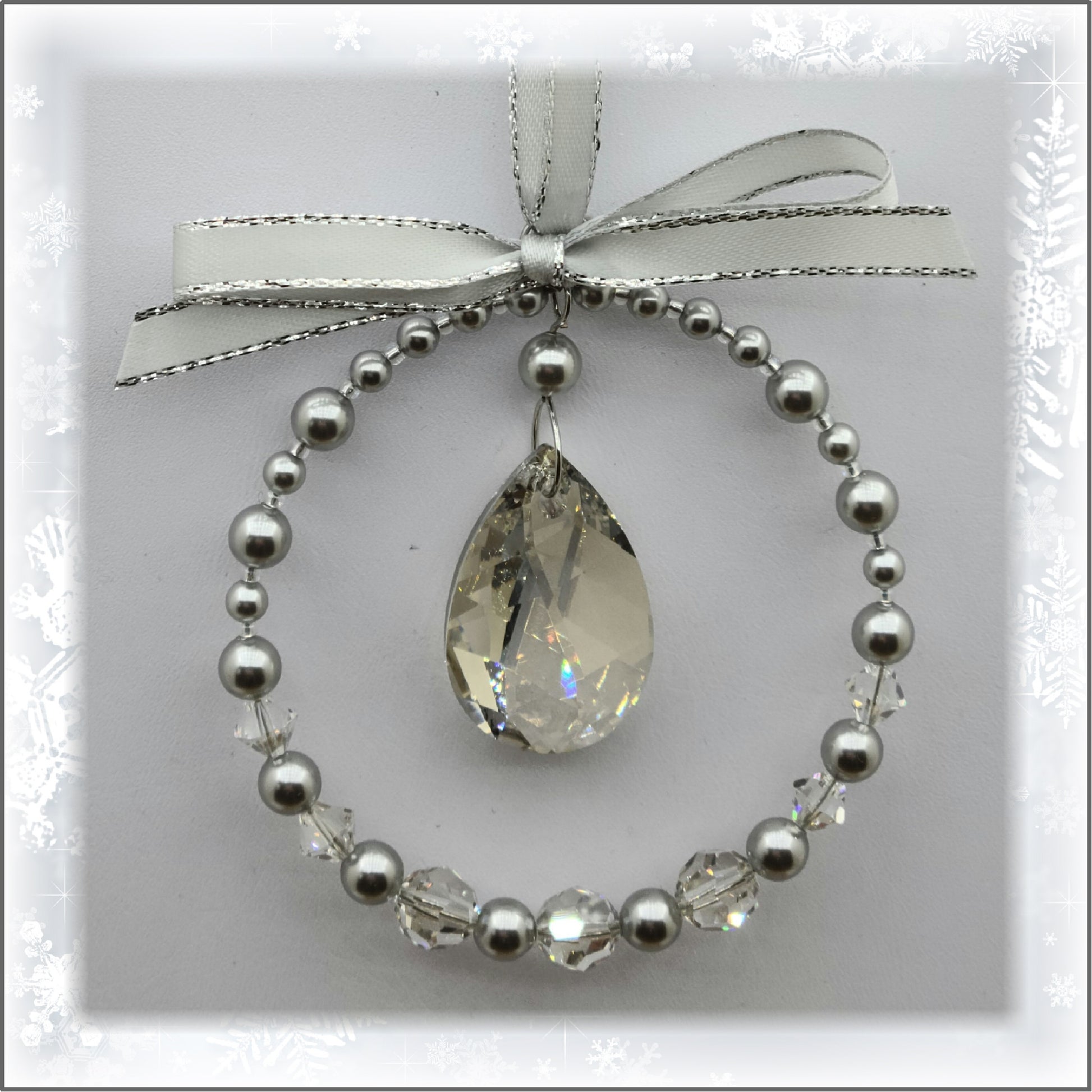 Ornament - Sparkling Silver Crystal