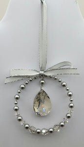 Ornament - Sparkling Silver Crystal