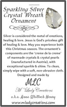 Ornament - Sparkling Silver Crystal Symbolism card