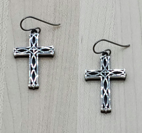 Stainless Steel Celtic Cross Earrings