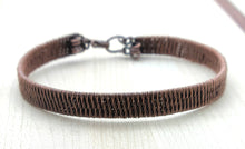 Woven Wire Brick Stitch Copper Bracelet