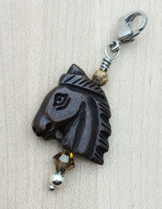 Zipper Pull - Carved Horse Head