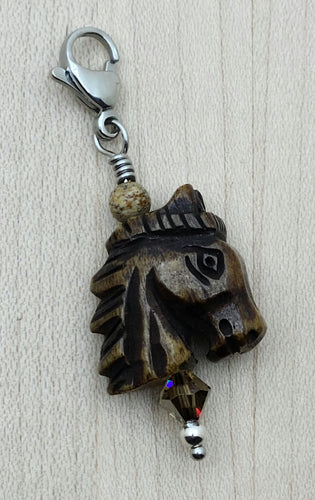 Zipper Pull - Carved Horse Head