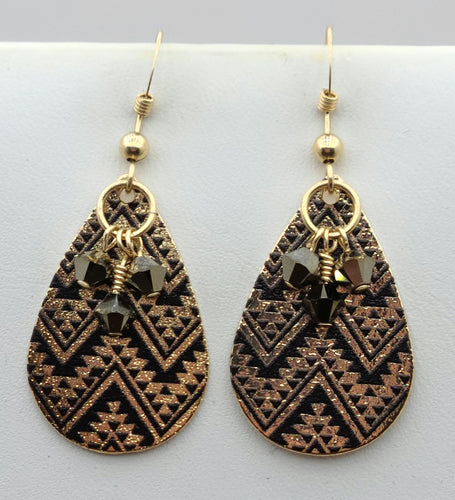 Moroccan Teardrop & Crystal Earrings