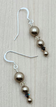 Bronze Crystal Pearl Earrings