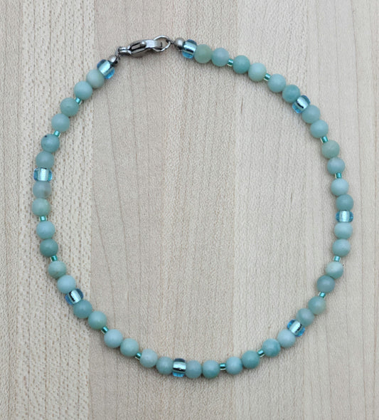 aqua Amazonite & Miyuki Anklet