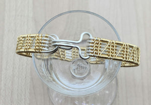Woven Wire Gold over Silver Bracelet