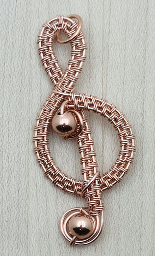 Woven Wire Copper 3W Treble Clef