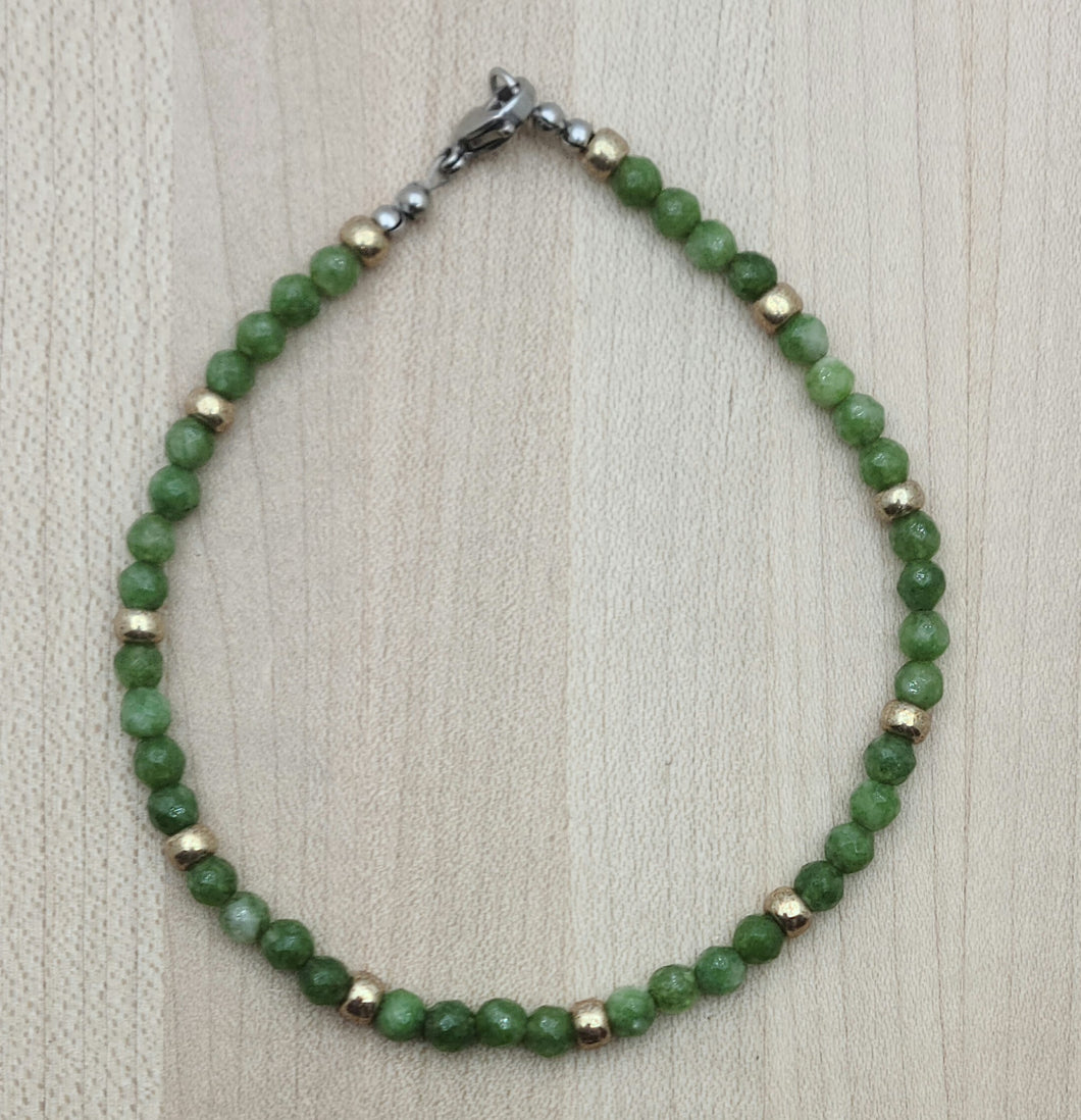 Green Agate Anklet