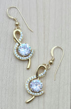 CA & Gold Treble Clef Earrings