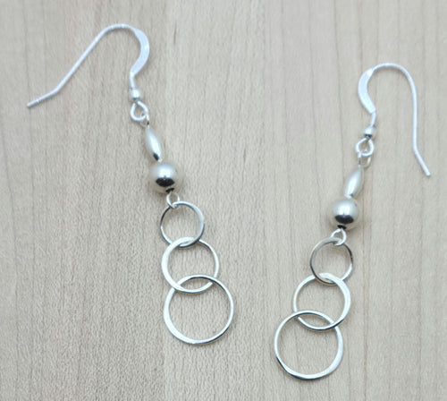 Sterling Silver 3 Loop Earrings