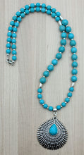 Turquoise Howlite & Pewter Necklace